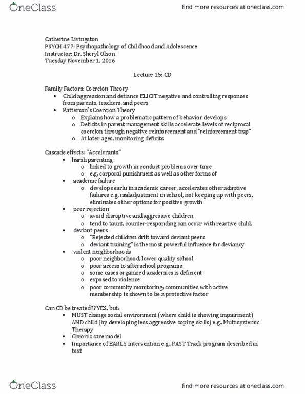 PSYCH 477 Lecture Notes - Lecture 15: Disposable Email Address, Swettenham, Multisystemic Therapy thumbnail