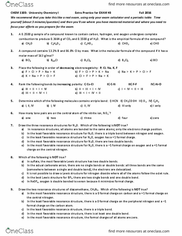 CHEM 1103 Lecture Notes - Lecture 3: Trigonal Pyramidal Molecular Geometry, Aspirin, Aluminium Sulfate thumbnail