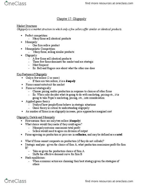EC120 Lecture Notes - Lecture 11: Air Canada, List Price, Pepsis thumbnail