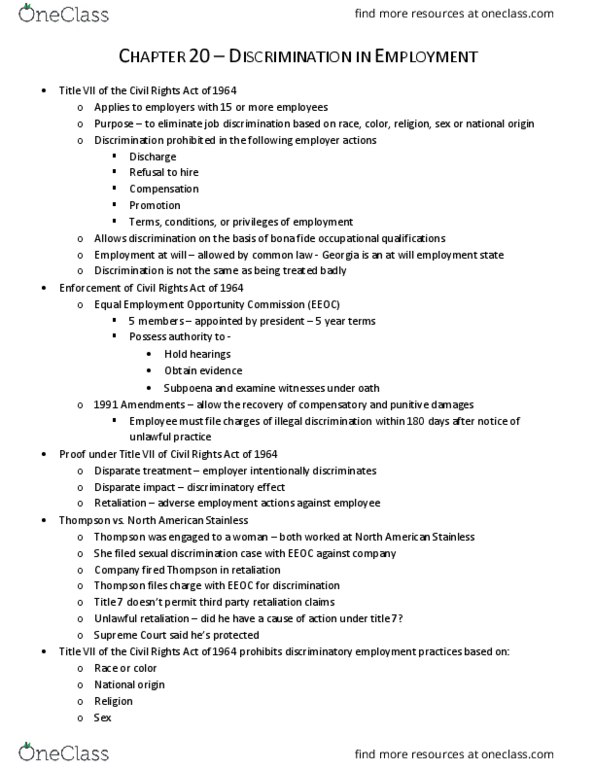 LEGL 2700 Lecture Notes - Lecture 20: Health Insurance Portability And Accountability Act, Sexual Orientation, Patient Protection And Affordable Care Act thumbnail