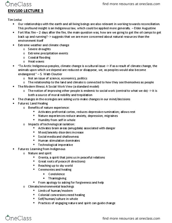 ENV100H1 Lecture Notes - Lecture 5: David Suzuki, Cathedra, Precautionary Principle thumbnail
