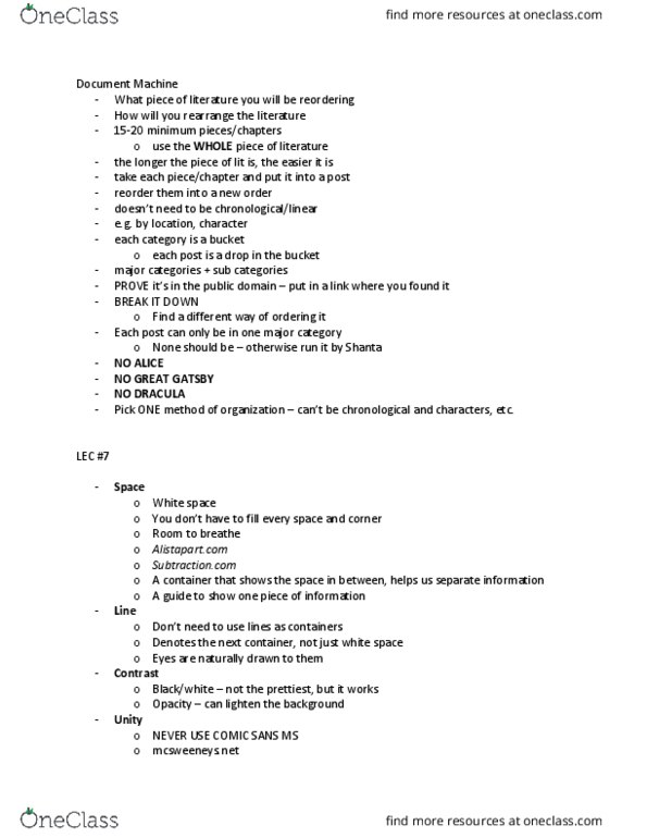 CCT360H5 Lecture Notes - Lecture 7: Camel Case, My Humps, Semicolon thumbnail