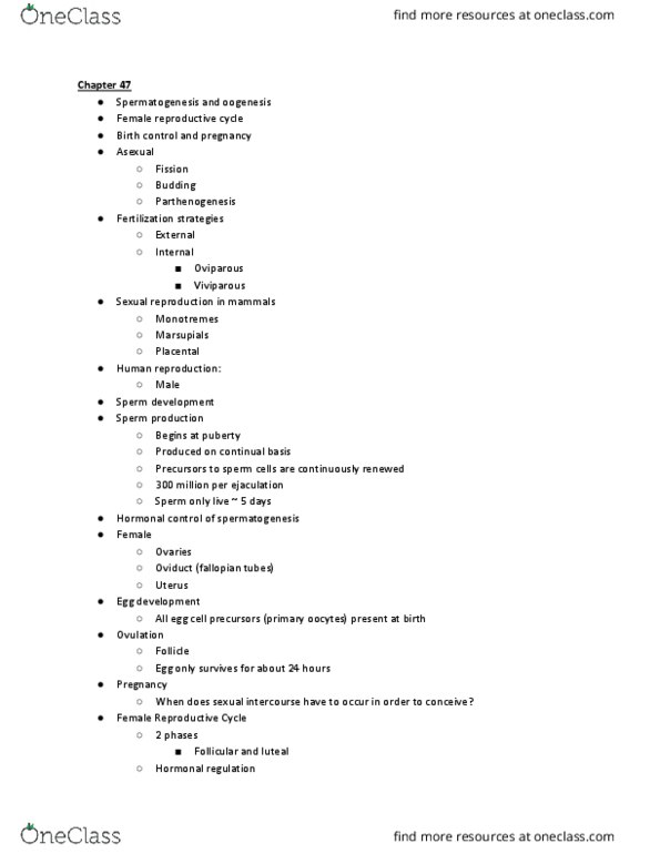BIOL 150 Lecture Notes - Lecture 16: Pituitary Gland, Endocrine System, Corpus Luteum thumbnail