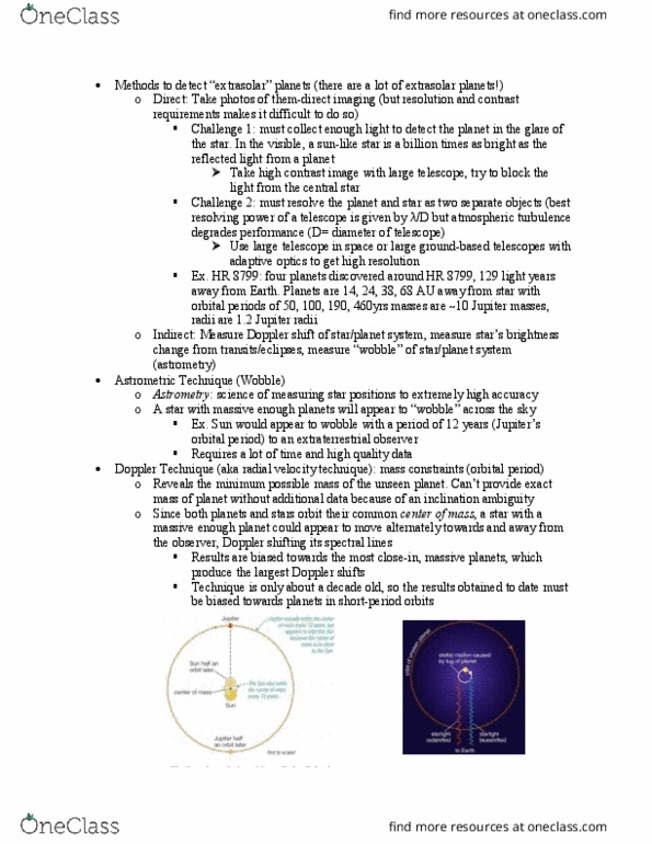 EPS SCI 3 Lecture Notes - Lecture 15: Red Dwarf, Main Sequence, Gliese 581 thumbnail