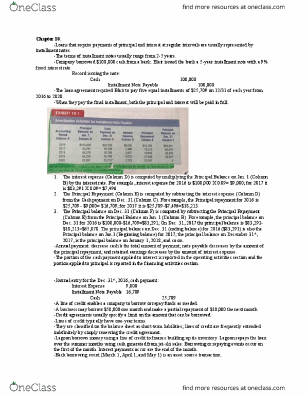 COB 218 Chapter Notes - Chapter 10: Retained Earnings, Sinking Fund, Debenture thumbnail