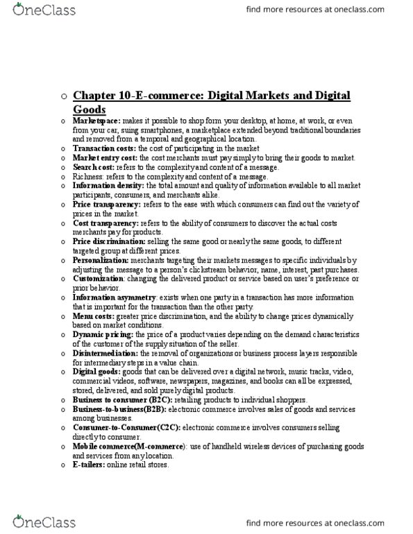 GMS 200 Lecture Notes - Lecture 10: Search Engine Marketing, Data Mining, Viral Marketing thumbnail