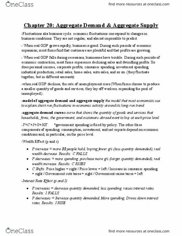 ECON 2305 Lecture Notes - Lecture 12: Stagflation, Potential Output, Menu Cost thumbnail