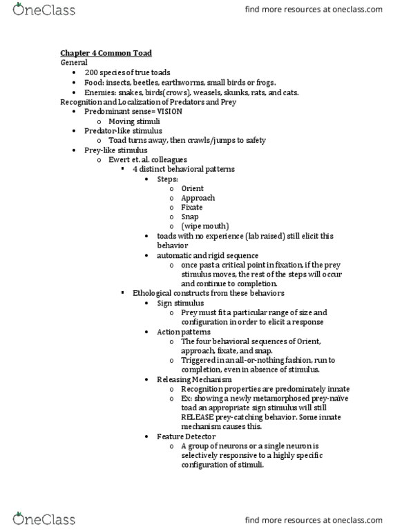 PSYC 406 Chapter Notes - Chapter 4,7,10: Allopatric Speciation, Shutter Speed, Classical Conditioning thumbnail