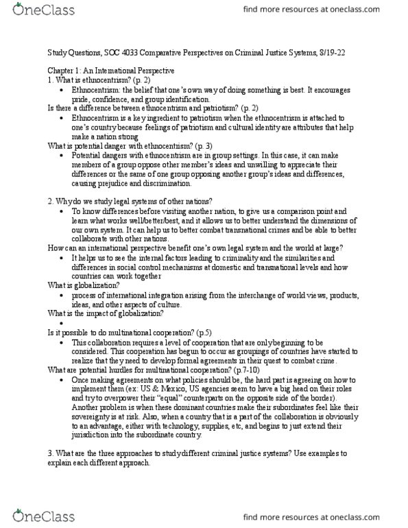 SOC 4033 Lecture Notes - Lecture 1: Arraignment, Surety Bond, Recognizance thumbnail