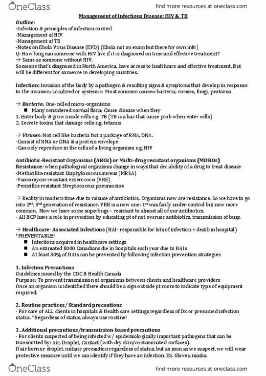 NURS 205 Lecture Notes - Lecture 8: Shortness Of Breath, Cryptococcus Neoformans, Window Period thumbnail