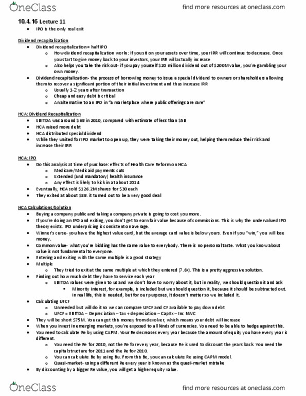 FNCE 251 Lecture Notes - Lecture 11: Stock Dilution, Initial Public Offering, Bell State thumbnail