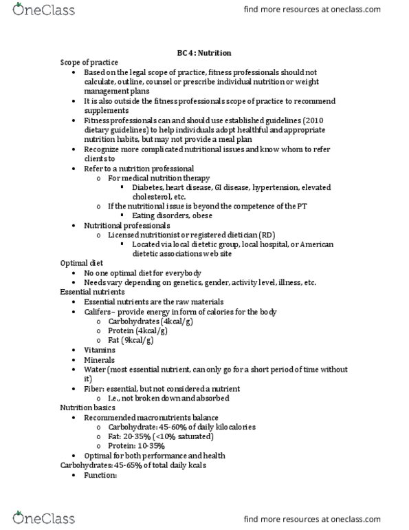 KNES 210 Lecture Notes - Lecture 4: Medical Nutrition Therapy, Reactive Hypoglycemia, Glycemic Load thumbnail