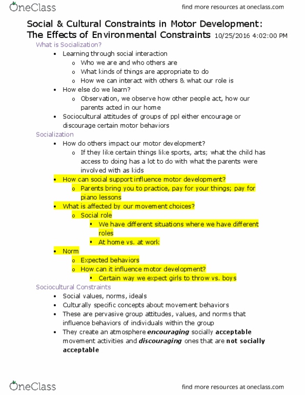 KIN 4512 Lecture Notes - Lecture 12: Conserved Sequence, Anaerobic Exercise, Descriptive Knowledge thumbnail