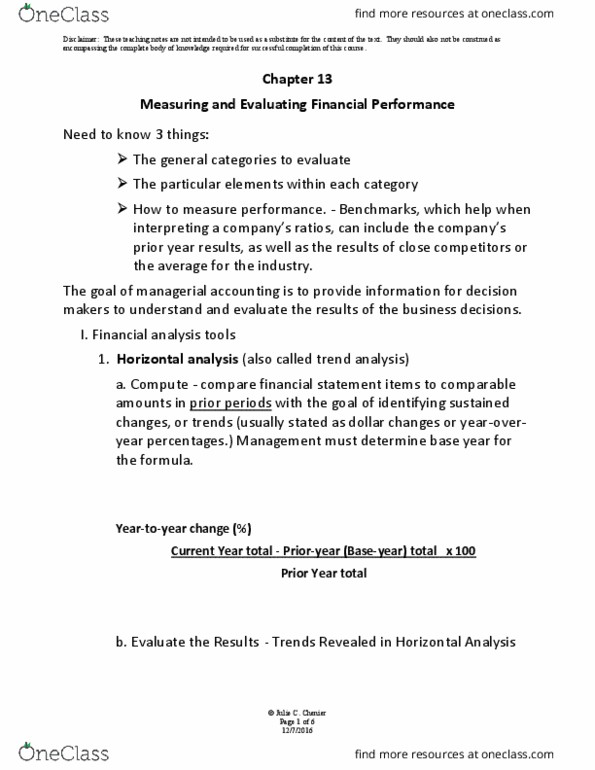 ACCT 2101 Lecture Notes - Lecture 13: Asset, Financial Statement, Management Accounting thumbnail