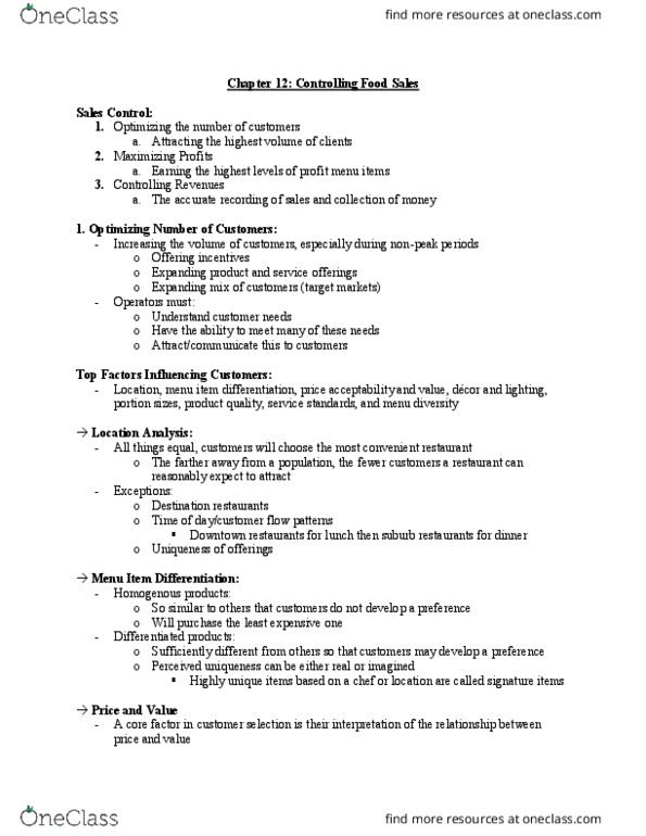 HTM 2030 Lecture Notes - Lecture 23: Beverage Industry, Inventory Turnover, Hospitality Industry thumbnail