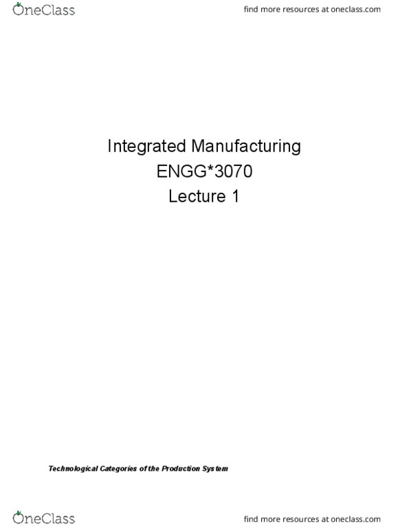 ENGG 3070 Lecture Notes - Lecture 1: Computer-Integrated Manufacturing, Manual Labour, Contract Manufacturer thumbnail