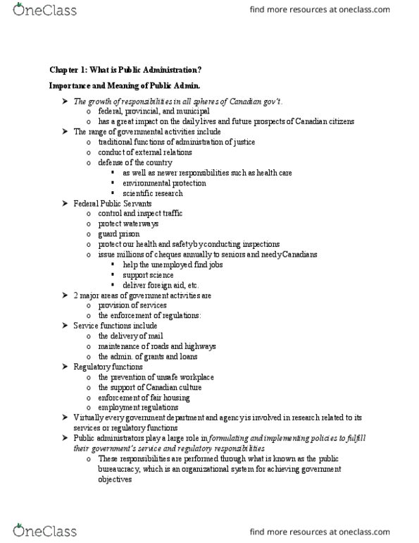 POLS 2250 Lecture Notes - Lecture 10: Lyndall Urwick, Frederick Winslow Taylor, Human Resource Management System thumbnail