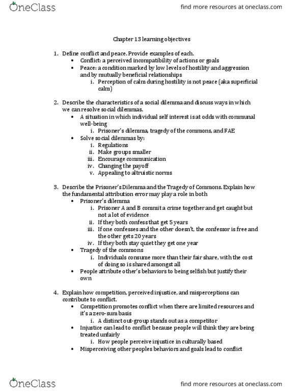 SOP-3004 Lecture Notes - Lecture 13: Fundamental Attribution Error, Social Dilemma, Mirror Image thumbnail