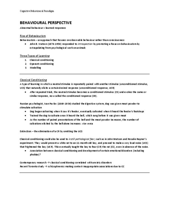 PSYC 241 Chapter Notes -Cognitive Restructuring, Pedophilia, Amygdala thumbnail
