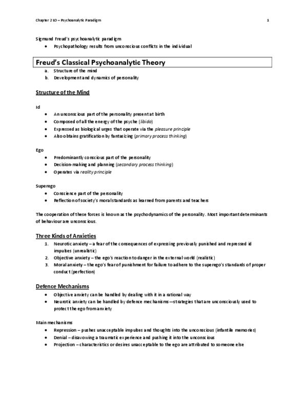 PSYC 241 Chapter Notes -Brief Psychotherapy, Countertransference, Attachment Theory thumbnail
