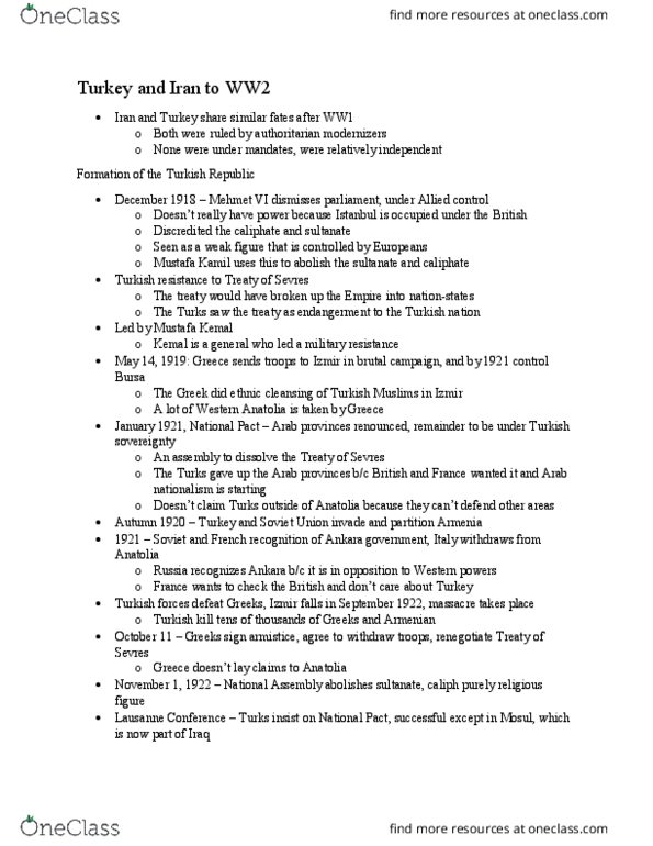 HIST 46 Lecture Notes - Lecture 4: Mustafa Kamil Pasha, Staff College, Turkey thumbnail