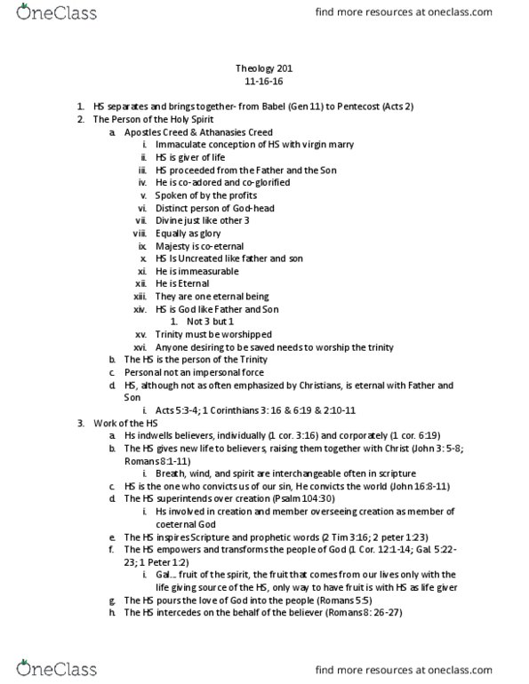 THEO 201 Lecture Notes - Lecture 19: First Epistle Of Peter, Second Epistle Of Peter, Psalm 104 thumbnail