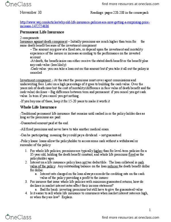 FI 413 Lecture Notes - Lecture 23: Adverse Selection, Fine Print, Guaranteed Rate thumbnail