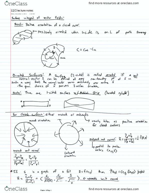 MATH 215 Lecture 27: 12.2 lecture notes thumbnail