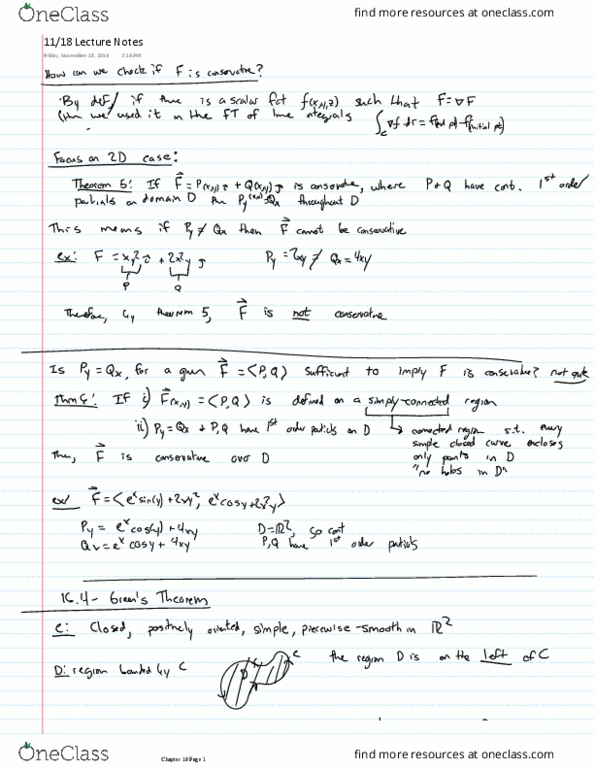 MATH 215 Lecture 24: 11.18 Lecture Notes thumbnail
