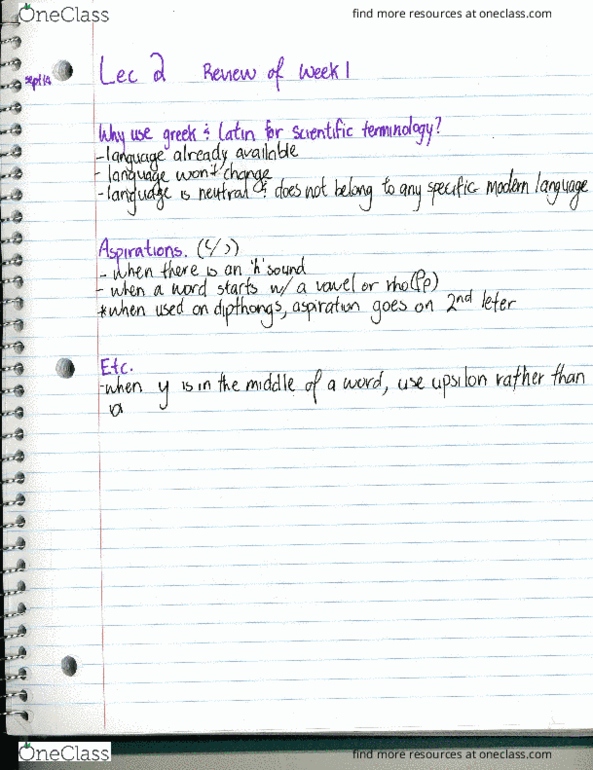 CLA201H5 Lecture Notes - Lecture 2: Canadian English, Upsilon, Anma thumbnail