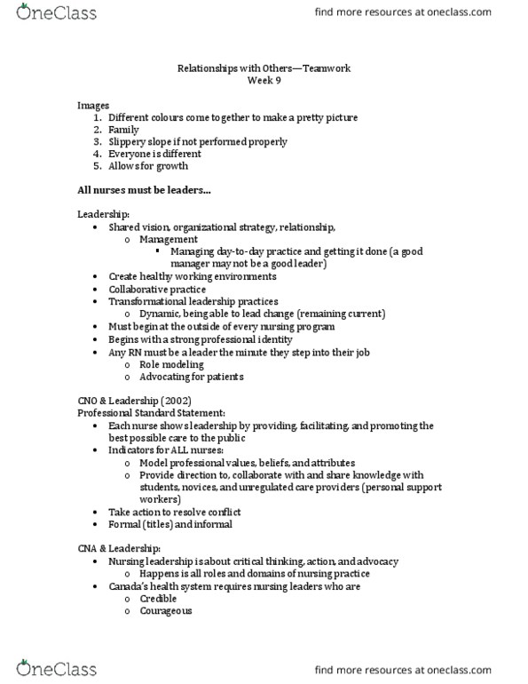 Nursing 1060A/B Lecture Notes - Lecture 10: Active Listening, Organizational Conflict, Dietitian thumbnail