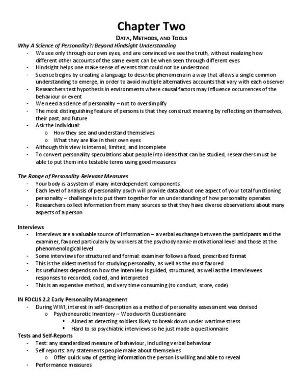 Psychology 2550A/B Chapter Notes - Chapter 2: Criterion Validity, Ex-Gay Movement, Concurrent Validity thumbnail