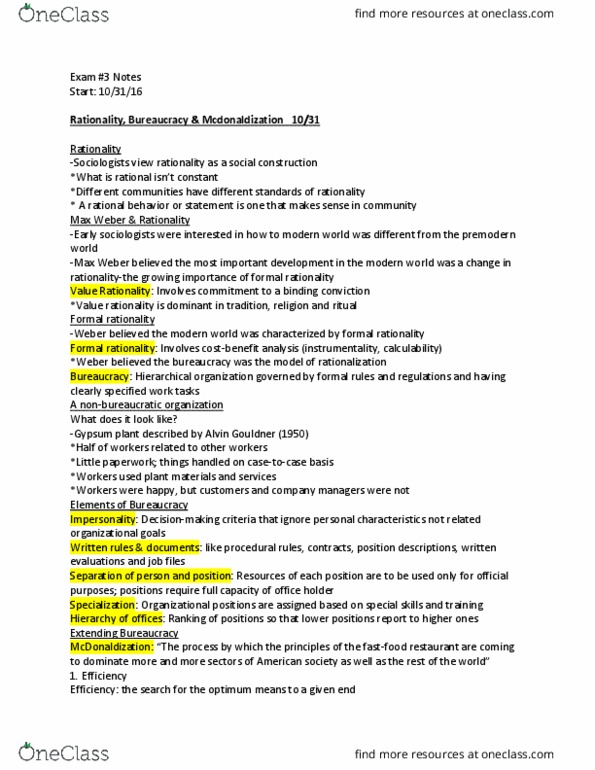 SOC 134 Lecture Notes - Lecture 28: Class Stratification, Peace Movement, Resource Mobilization thumbnail