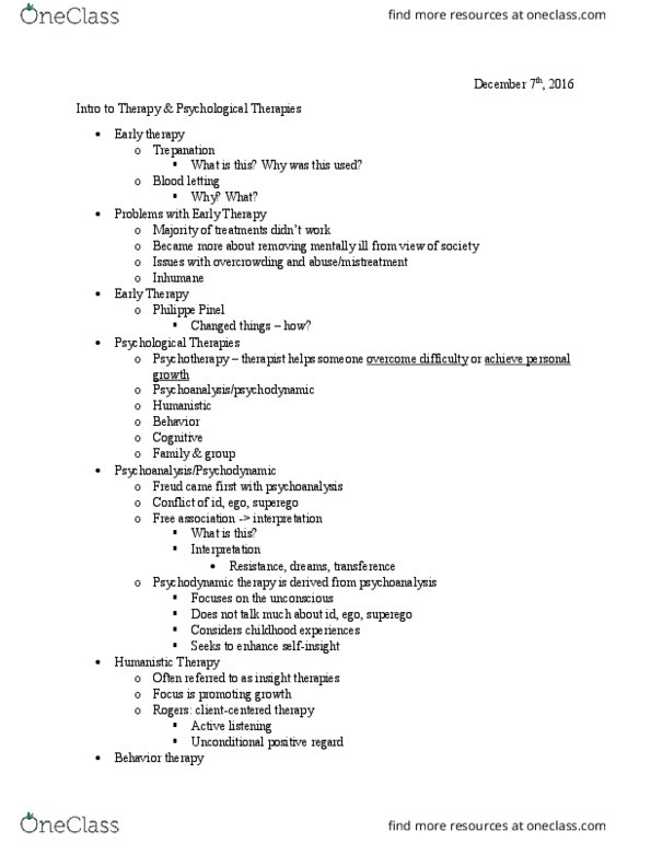 PSY 100 Lecture Notes - Lecture 33: Aaron T. Beck, Systematic Desensitization, Virtual Reality thumbnail