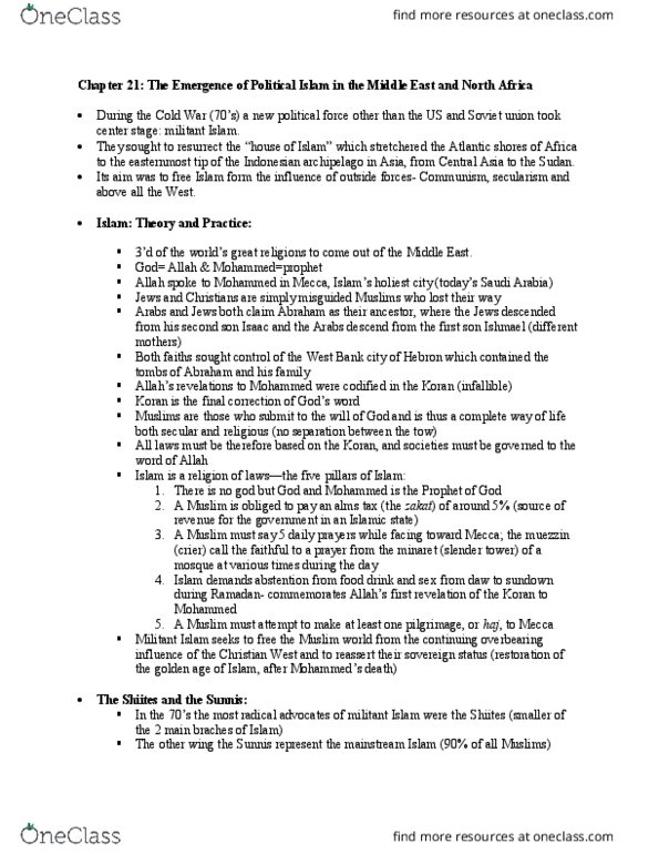 CAS IR 230 Chapter Notes - Chapter 21: Minaret, Town Crier, Ruhollah Khomeini thumbnail