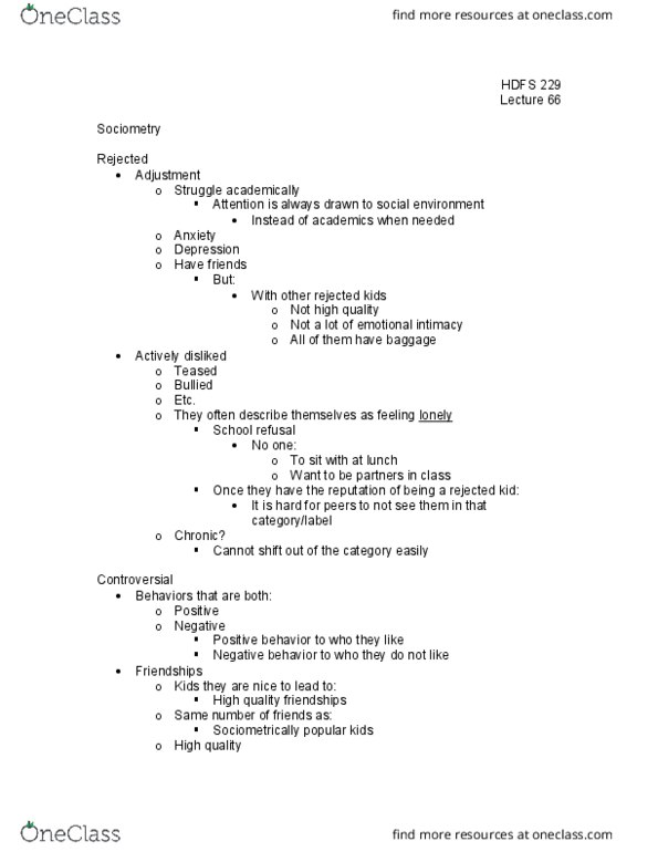 HD FS 229 Lecture Notes - Lecture 66: Sociometry, Apache Hadoop, School Refusal thumbnail