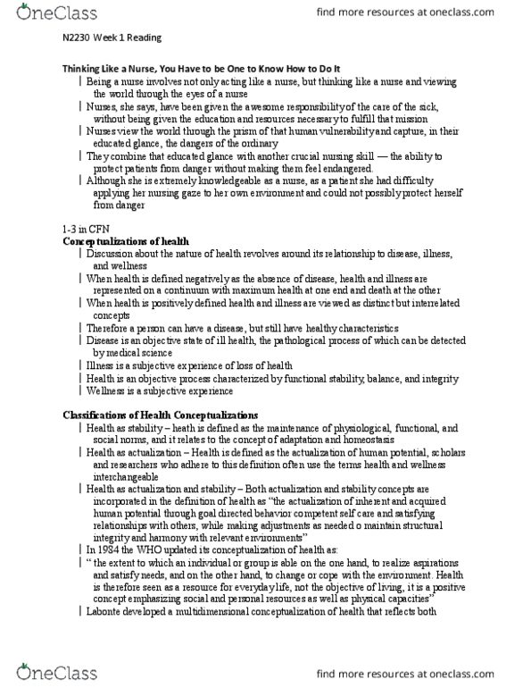 Nursing 2230A/B Chapter Notes - Chapter week 1: Occupational Stress, Osteoporosis, Canada Health Act thumbnail