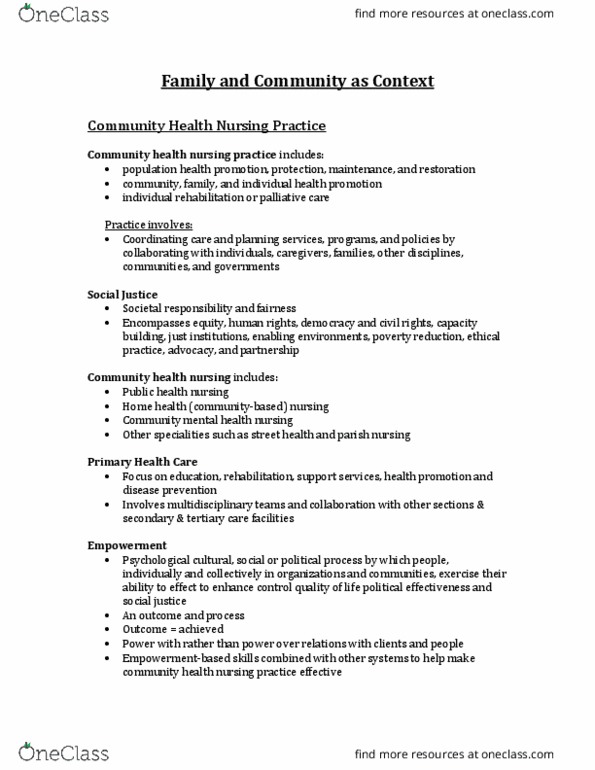 Nursing 1080A/B Lecture Notes - Lecture 2: Group Dynamics, Palliative Care, Resource Management thumbnail