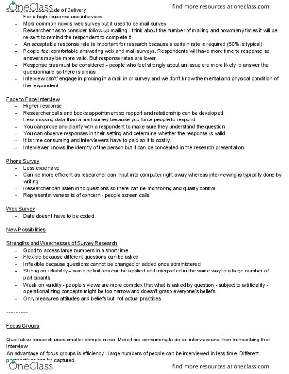 HLTHAGE 2A03 Lecture Notes - Lecture 24: Deeper Understanding, Response Bias, Note-Taking thumbnail