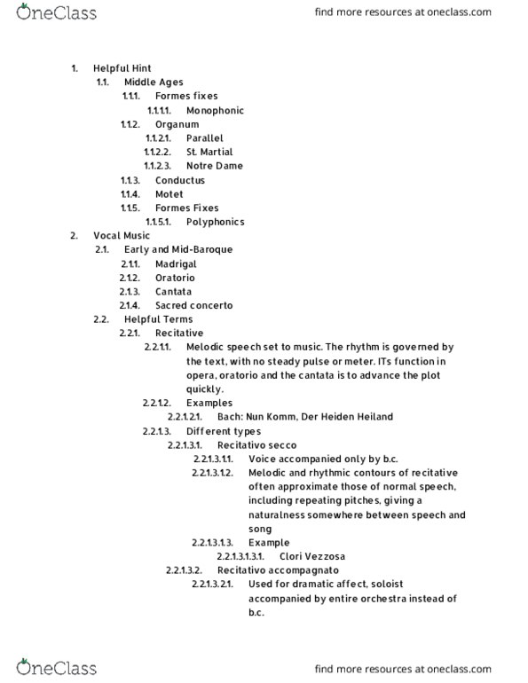 MUS 361 Lecture Notes - Lecture 6: Aria, Seconda Pratica, Barbara Strozzi thumbnail