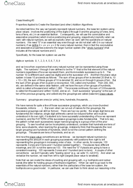 01:640:107 Lecture Notes - Lecture 3: Natural Number, Commutative Property, 5,6,7,8 thumbnail