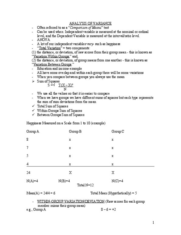 SOCY 211 Lecture Notes - Upper And Lower Bounds, Total Variation, Analysis Of Variance thumbnail