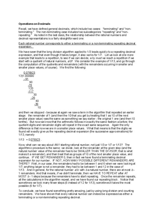 01:640:107 Lecture Notes - Lecture 17: Repeating Decimal, Rational Number, Decimal Mark thumbnail