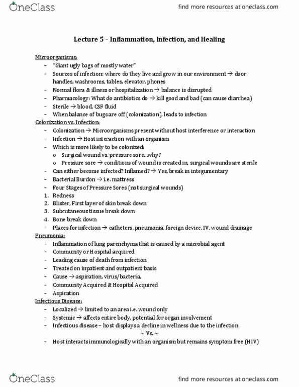 Nursing 2230A/B Lecture Notes - Lecture 5: Pressure Ulcer, Subcutaneous Tissue, Mattress thumbnail