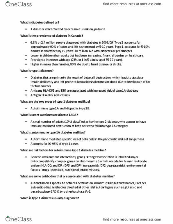 2LA2 Lecture Notes - Lecture 4: Latent Autoimmune Diabetes Of Adults, Insulin Receptor Substrate, Gestational Diabetes thumbnail