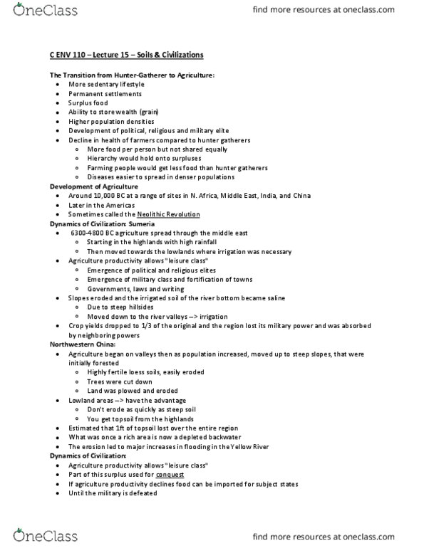 C ENV 110 Lecture 15: soils and civilization thumbnail
