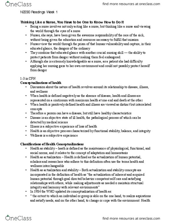 Nursing 2230A/B Chapter Notes - Chapter 1: Chronic Respiratory Disease, Prostate Cancer, Passive Smoking thumbnail