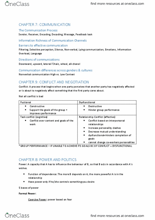 BUS 272 Lecture Notes - Lecture 7: Nonverbal Communication, Selective Perception, Hinder thumbnail