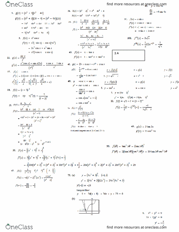 MATH 1431 Lecture 19: Calc Cheet Sheet Quiz 2 thumbnail