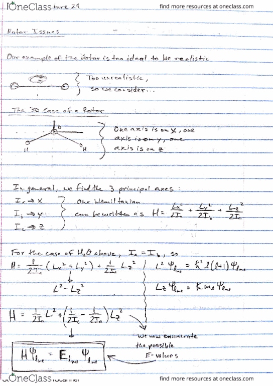 PHYS 3040 Lecture 29: Rotor Issues; The Hydrogen Atom thumbnail